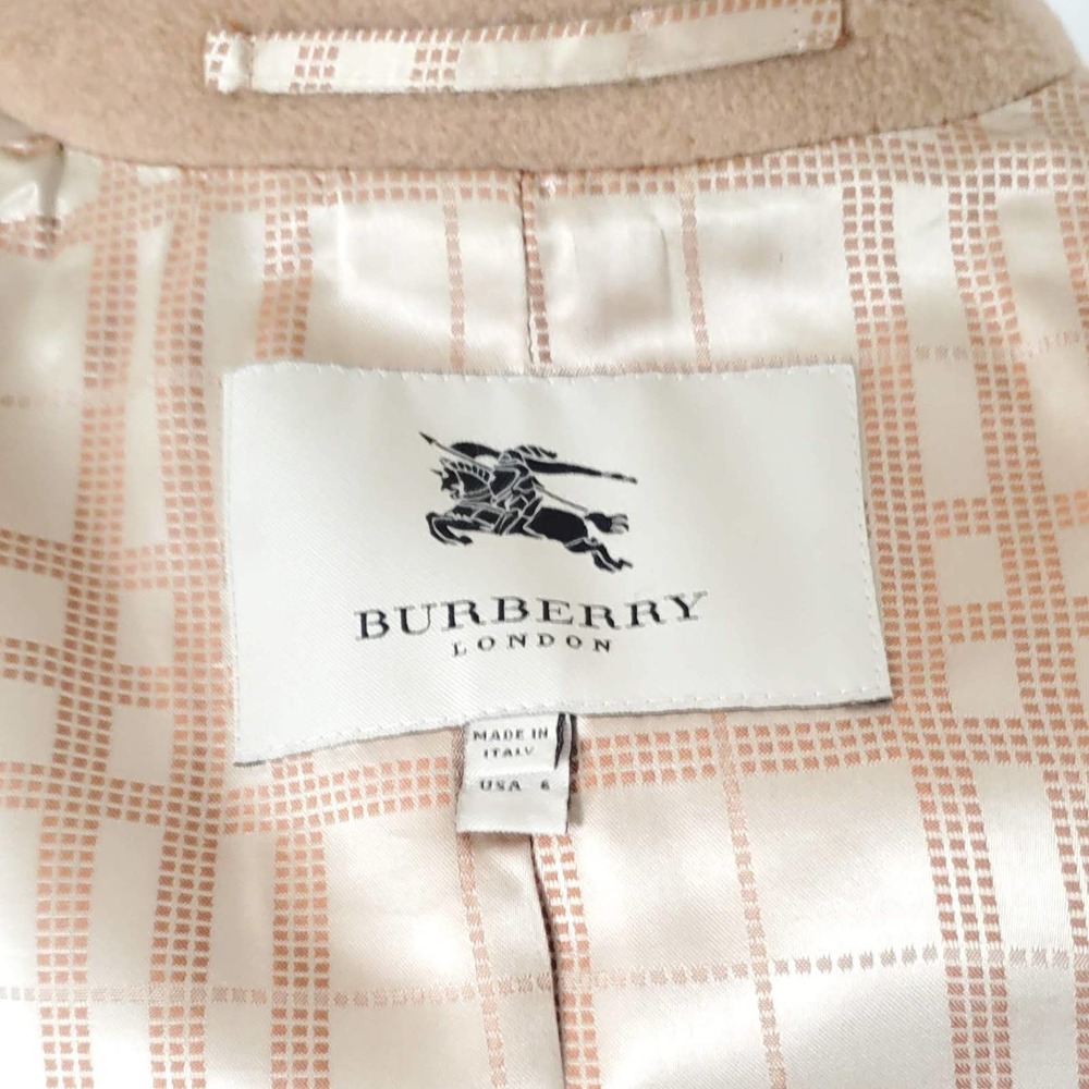 Burberry Camel Tan Wool Double-Breasted Trench Coat - Picture 6 of 15